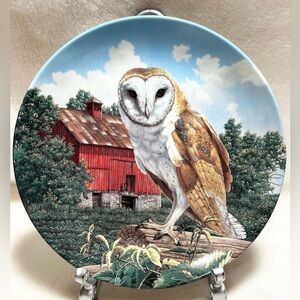 Stately Owls Collector Plate The Barn Owl 3rd Issue Beaudoin Knowles Bradex